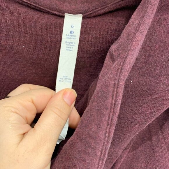 Lululemon wrap up jacket size 6 Heathered Bordeaux Drama - Picture 7 of 11